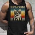 Best Cat Uncle Ever Vintage Retro Cat Dad Father Day Unisex Tank Top Gifts for Him