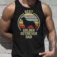 Best Dog Father Dad - Vintage Golden Retriever Unisex Tank Top Gifts for Him