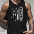 Best Pucking Dad Ever Vintage Usa Flag Hockey Fathers Day Tank Top Gifts for Him