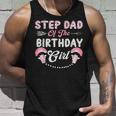 Birthday Cow Step Dad Of The Birthday Girl Farming Barnyard Unisex Tank Top Gifts for Him