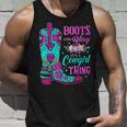 Boots And Bling Its A Cowgirl Thing Rodeo Hat Funny Unisex Tank Top Gifts for Him