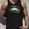 Camouflage Lips Mouth Military Kiss Me Biting Camo Kissing Unisex Tank Top Gifts for Him