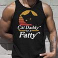 Cat Daddy To A Fatty Funny Vintage 80S Sunset Fat Chonk Dad Unisex Tank Top Gifts for Him