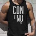 Continuity Typographic Design Unisex Tank Top Gifts for Him