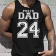 Custom Proud Volleyball Dad Number 24 Personalized For Men Unisex Tank Top Gifts for Him