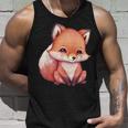Cute Fox - Adorable Illustration Cartoon - Classic  Unisex Tank Top Gifts for Him