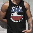 Dad Bod Drinking Team American Us Flag Vintage Fathers Day Unisex Tank Top Gifts for Him