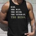 Dad The Man Myth Usa Veterans Day Camouflage Unisex Tank Top Gifts for Him