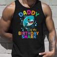 Daddy Of The Shark Birthday Dad Matching Family Bday Unisex Tank Top Gifts for Him