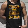 Disc Golf I Know I Throw Like An Old Man Try To Keep Up Unisex Tank Top Gifts for Him