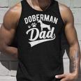 Doberman Pinscher Dog Dad Silhouette Fur Dog Papa Dog Lover Unisex Tank Top Gifts for Him