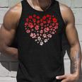 Dog Paw Gifts Love & Heart Puppy Dog Valentines Day Unisex Tank Top Gifts for Him