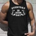 Everyday Is Arm Day Fitness Weightlifting Unisex Tank Top Gifts for Him