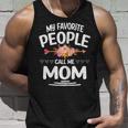 Womens My Favorite People Call Me Mom Floral Tank Top Gifts for Him
