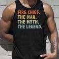 Fire Chief Man The Myth Legend Gifts Firefighter Fire Chief Unisex Tank Top Gifts for Him