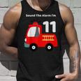 Fire Fighter Truck 11 Year Old Birthday | 11Th Bday Unisex Tank Top Gifts for Him