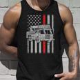 Fire Truck American Flag Red Line Us Firefighter Fireman Unisex Tank Top Gifts for Him