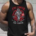 Firefighter Fire Fighter - First Responder Eagle Flag Unisex Tank Top Gifts for Him