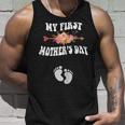 Womens My First Pregnancy Announcement New Mom 2023 Tank Top Gifts for Him