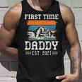 First Time Dad Est 2021 Gift New Dad Retro Vintage Colors Unisex Tank Top Gifts for Him