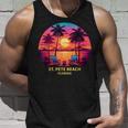 Florida St Pete Beach Colorful Palm Trees Beach Unisex Tank Top Gifts for Him