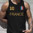 France Jersey Number Ten Soccer French Flag Futebol Fans V2 Unisex Tank Top Gifts for Him