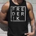 Frederik Unisex TankTop Personalisiert, Vintage Namensaufdruck Geschenke für Ihn