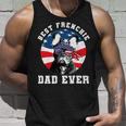 French Bulldog Frenchie Dog Mens Best French Bulldog Dad Ever Dog Lover Usa Flag 373 Frenchies Unisex Tank Top Gifts for Him
