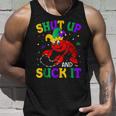 Funny Crawfish Shut Up And Suck It Mardi Gras Fat Tuesdays Unisex Tank Top Gifts for Him