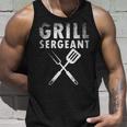 Funny Fathers Day Gift Grill Sergeant Grilling Dad Vintage V2 Unisex Tank Top Gifts for Him