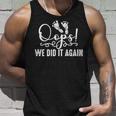 Funny Oops We Did It Again Gift For Cool Mom And Dad To Be Unisex Tank Top Gifts for Him