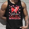 Funny Papillon Is My Valentine Dog Lover Dad Mom Boy Girl Unisex Tank Top Gifts for Him