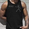 Funny Stickman Disc Golf Player Sports Lover Unisex Tank Top Gifts for Him