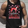 Funny Whippet Is My Valentine Dog Lover Dad Mom Boy Girl Unisex Tank Top Gifts for Him