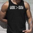God Is Greater Than Gov Vintage Distressed Anti Government Unisex Tank Top Gifts for Him