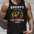 Grumpy Man Myth Fishing Legend Funny Fathers Day Gift Unisex Tank Top Gifts for Him