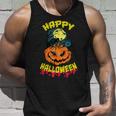 Halloween Grinsender Kürbis Horror Lustiges Spaß Tank Top Geschenke für Ihn