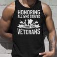 Honoring All Who Served Thank You Veterans Veteran Unisex Tank Top Gifts for Him