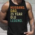 Husband Dad 25 Year Old Legend 25Th Birthday Retro Vintage Unisex Tank Top Gifts for Him