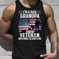 I Am A Dad Grandpa And A Veteran Nothing Scares Me Usa V3 Unisex Tank Top Gifts for Him