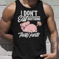 I Dont Eat Anything That Farts - Funny Vegan Animal Lover Unisex Tank Top Gifts for Him