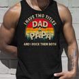 I Have Two Titles Dad And Papa Men Retro Decor Dad Papa Unisex Tank Top Gifts for Him