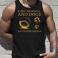 I Like Baseball And Dogs And Maybe 3 People Funny Unisex Tank Top Gifts for Him