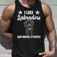 I Like Labradors And Maybe 3 People Black Lab Gift Labrador Unisex Tank Top Gifts for Him
