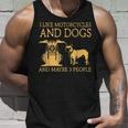 I Like Motorcycles And French Bulldog And Maybe 3 People Unisex Tank Top Gifts for Him