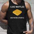 I Like Waffles Funny Belgian Waffles Lover Gift V3 Men Women Tank Top Graphic Print Unisex Gifts for Him