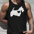 I Love My Scottish TerrierWith Love Heart Unisex Tank Top Gifts for Him
