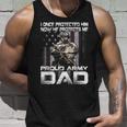 I Once Protected Him Now He Protects Me Proud Army Dad Unisex Tank Top Gifts for Him