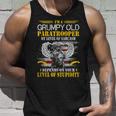 Im A Grumpy Old Paratrooper Flag Veterans Day Gift Unisex Tank Top Gifts for Him