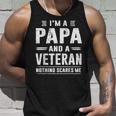 Im A Papa And Veteran Men Grandpa Funny Sayings Dad Present Unisex Tank Top Gifts for Him